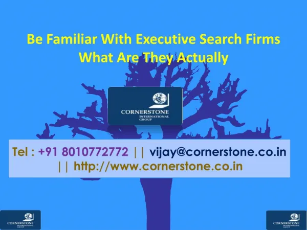 Be Familiar With Executive Search Firms What Are They Actually