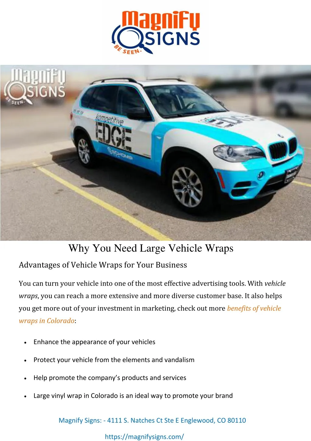why you need large vehicle wraps