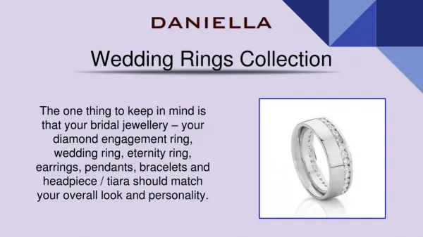 Wedding Rings Collection | Daniella Jewellers