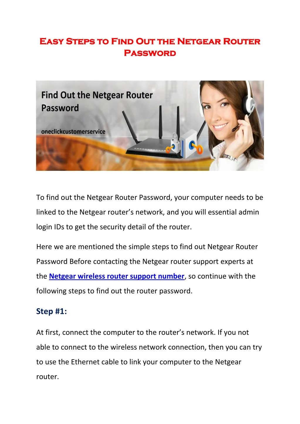 easy steps to find out the netgear router easy