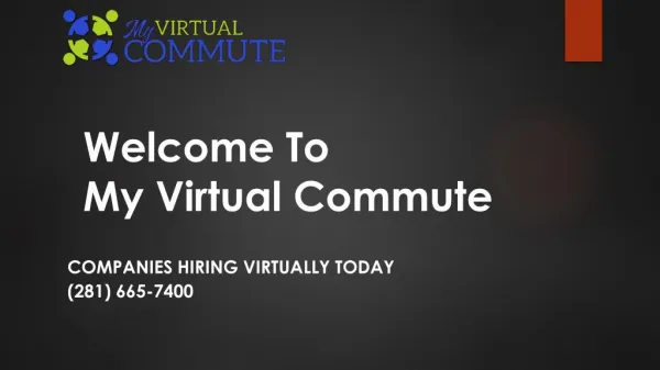 My Virtual Commute - Job Postings - Job Listings - Part Time Work