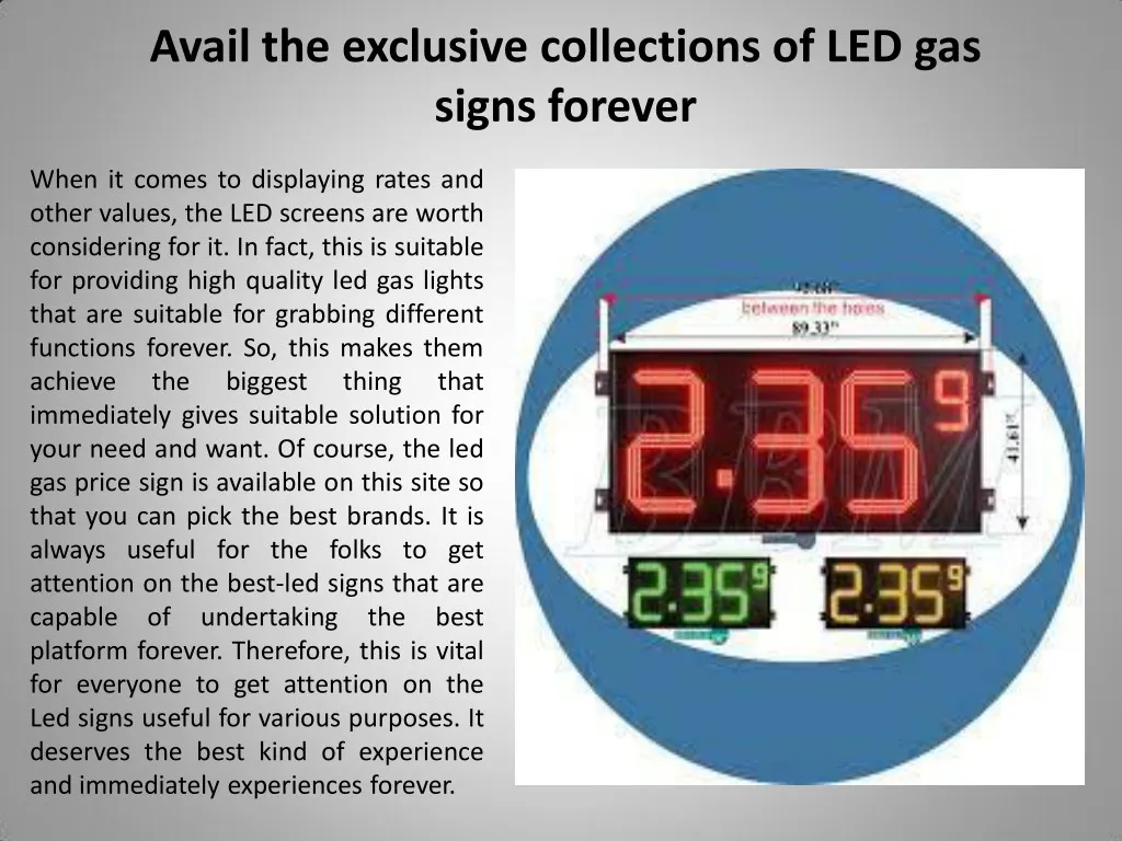 avail the exclusive collections of led gas signs