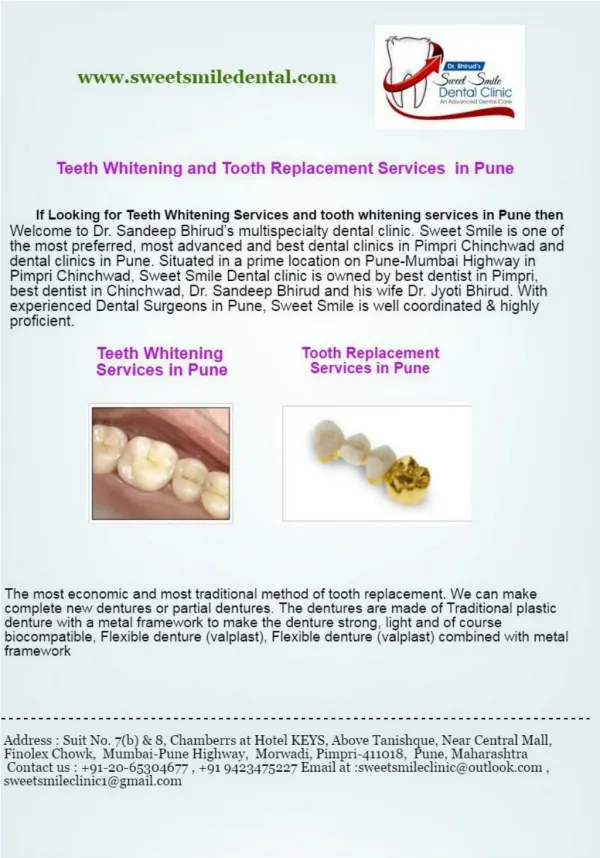 Teeth whitening In Pune, Teeth Whitening Cost In Pune - Sweet Smile Dental Clinic