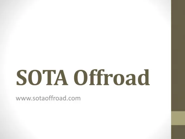 SOTA Offroad - www.sotaoffroad.com