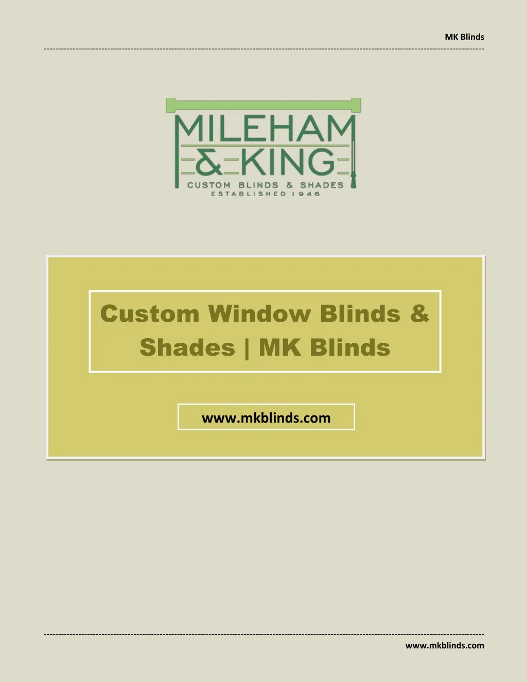 mk blinds