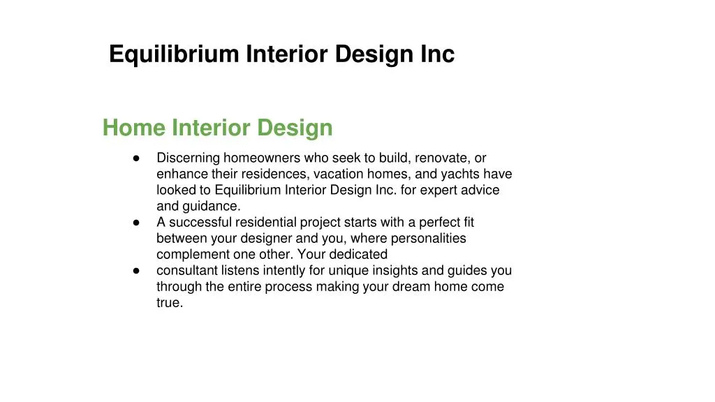 equilibrium interior design inc