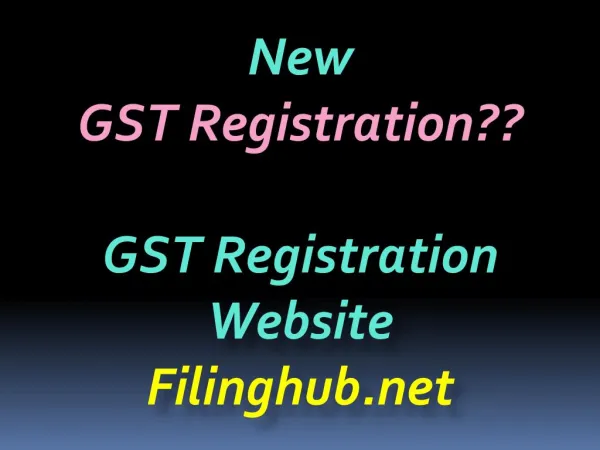 Best GST Registration Website for New GST Registration - filinghub.net