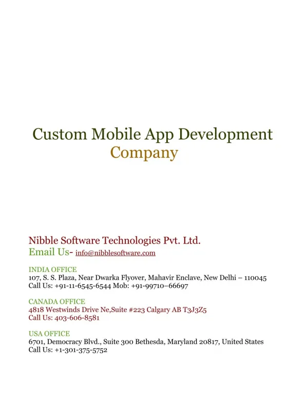 Benefit of custom mobile app development