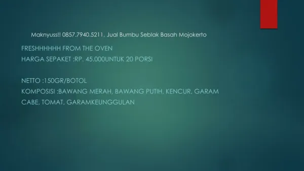 Maknyuss!! 0857.7940.5211, Produsen Bumbu Seblak Goreng Tangerang