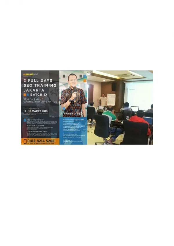0812-8214-5265 [TSEL] Workshop Search Engine Optimization Basic Jakarta, Workshop SEO Basic di Jakarta