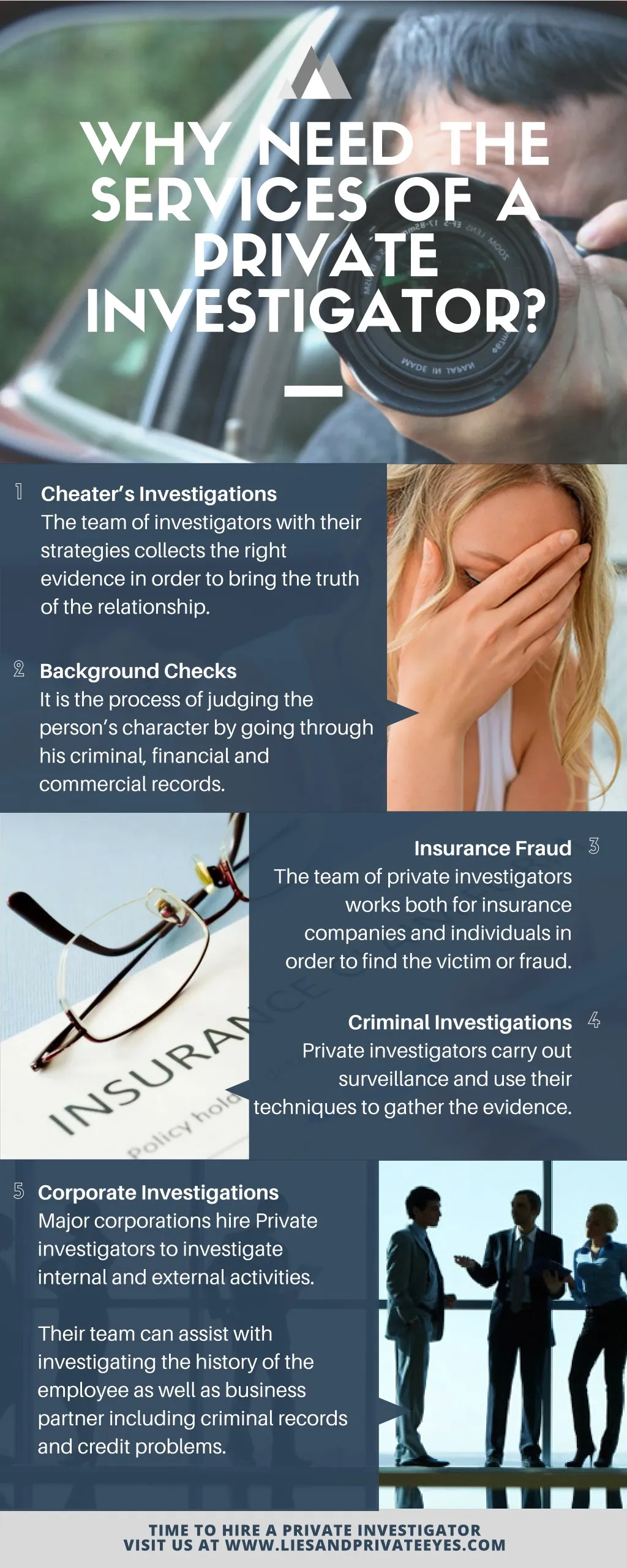 why need the services of a private investigator