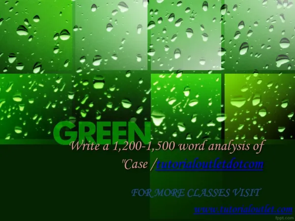 Write a 1,200-1,500 word analysis of "Case Study Become Exceptional/tutorialoutletdotcom