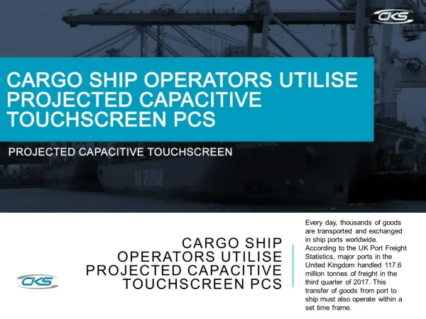 Cargo Ship Operators Utilise Projected Capacitive Touchscreen PCs