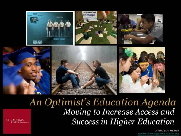An Optimist s Education Agenda
