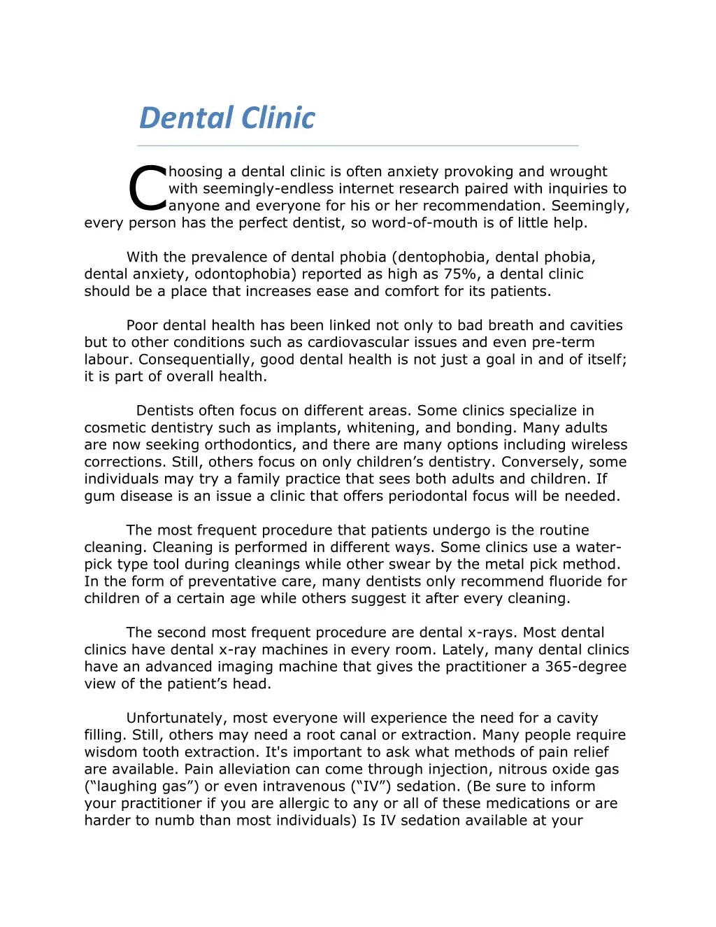 dental clinic c