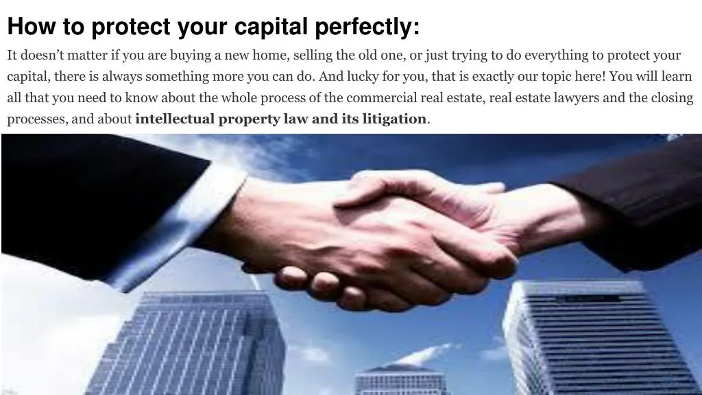 how to protect your capital perfectly it doesn