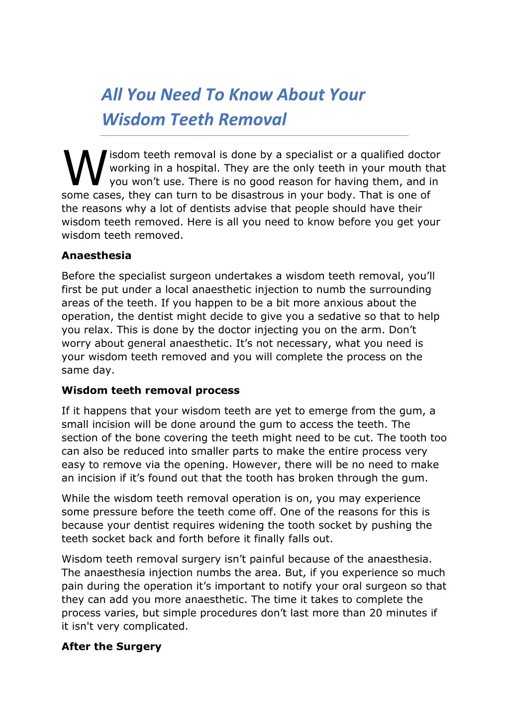 all you need to know about your wisdom teeth