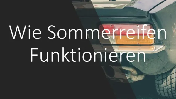 wie sommerreifen funktionieren