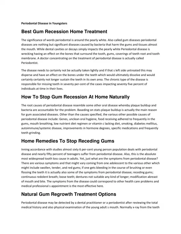 How To Stop Gum Recession At Home Naturally