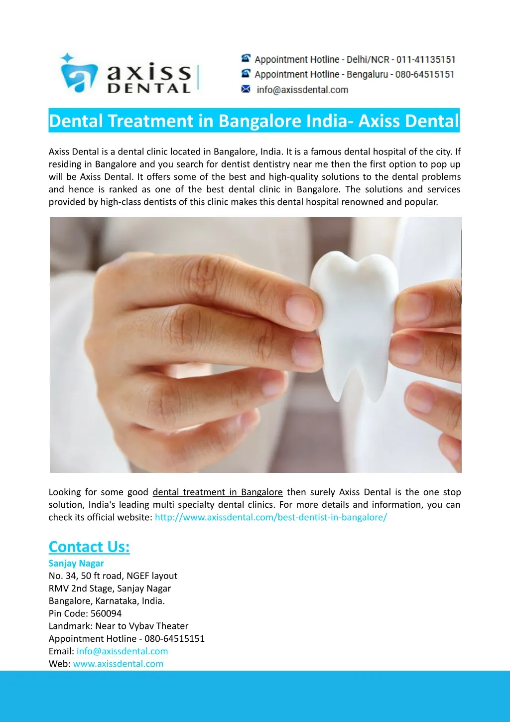 dental treatment in bangalore india axiss dental