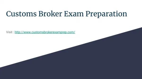 Customs Broker Course Online Prep | Exam Training & Preparation