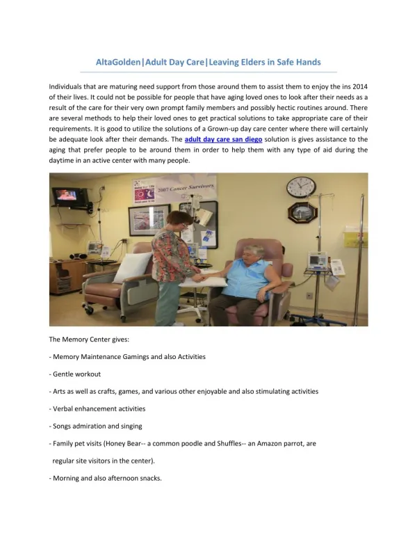 Caregivers and associates in Rancho Bernardo