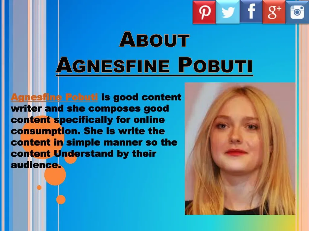 about agnesfine pobuti