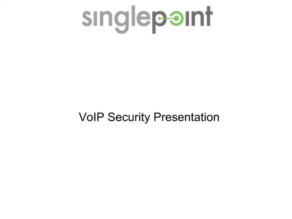 VoIP Security Presentation