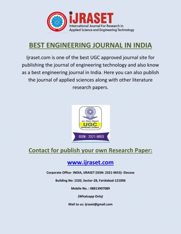 Best engineering journal in India