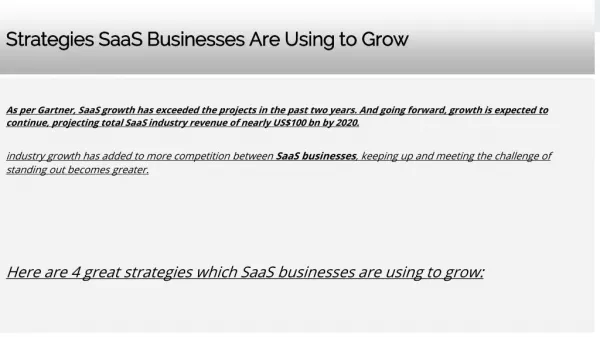 Strategies SaaS Businesses Are Using to Grow
