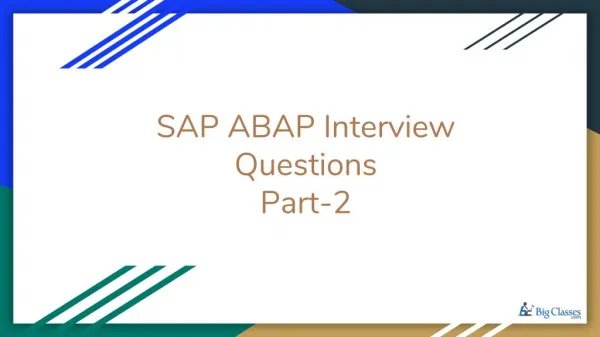 Top 10 sap abap interview questions part2 faqs-www.bigclasses.com