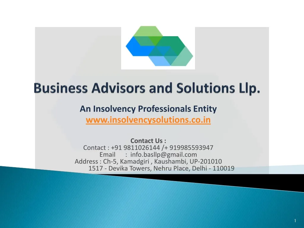 an insolvency professionals entity