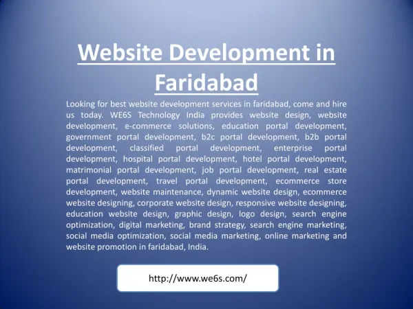 Website Development in Faridabad
