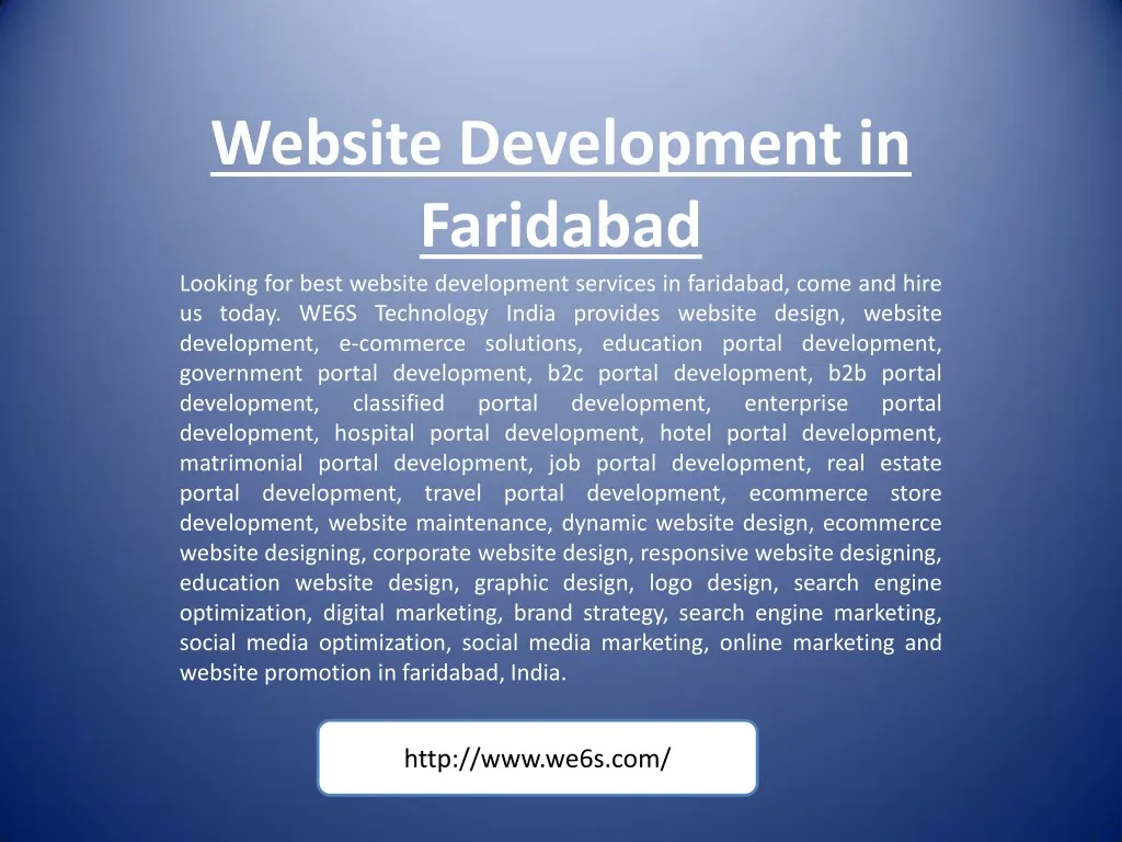 website development in faridabad looking for best
