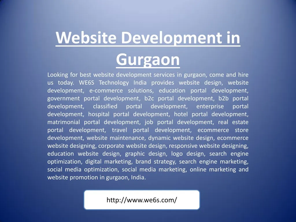 website development in gurgaon looking for best