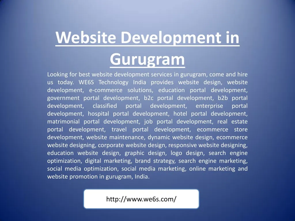 website development in gurugram looking for best