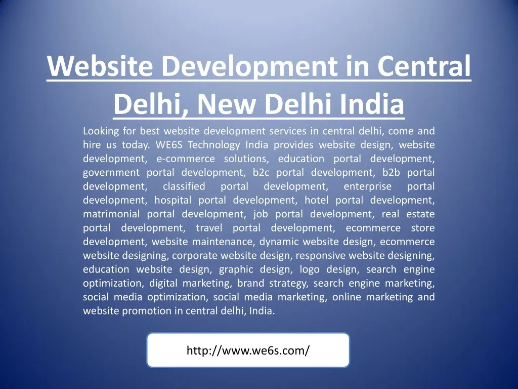 website development in central delhi new delhi
