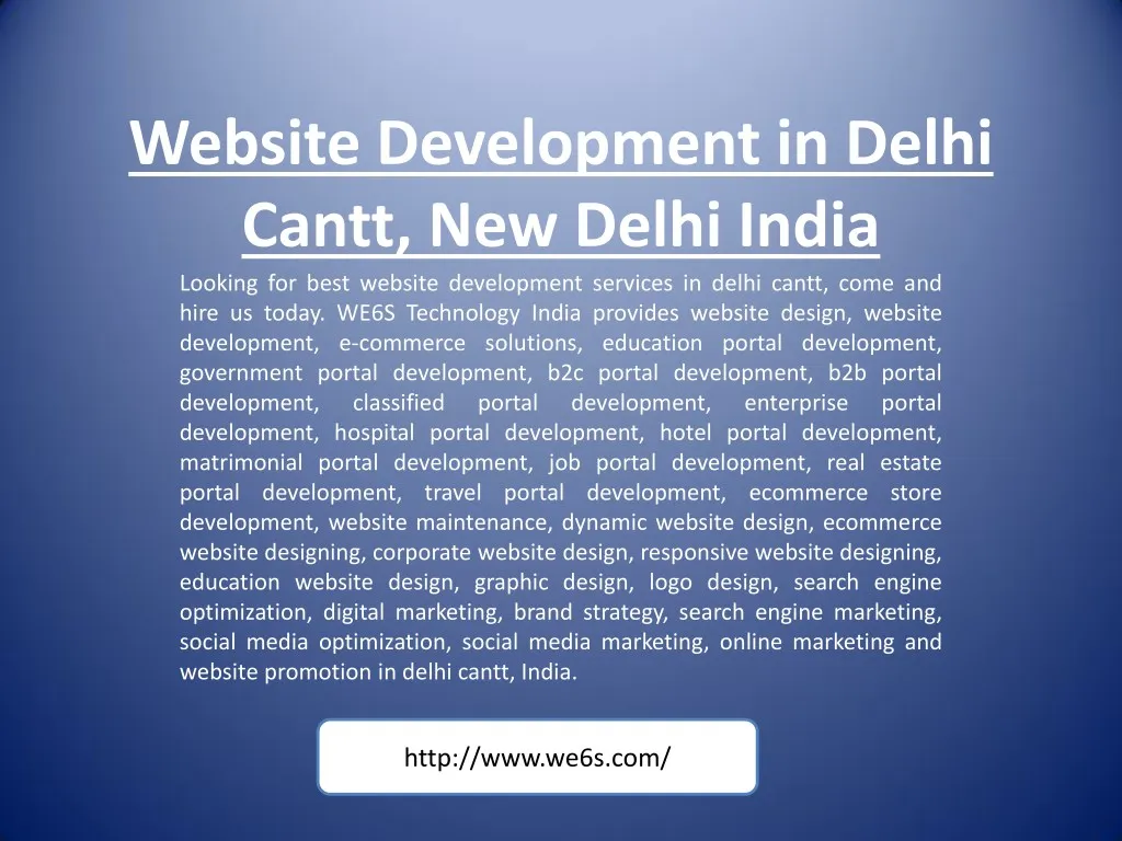 website development in delhi cantt new delhi