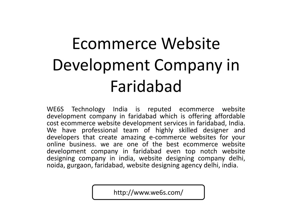 ecommerce website development company in faridabad