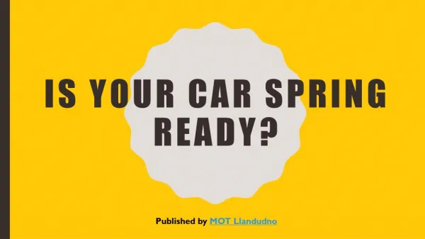 Is Your Car Spring Ready?