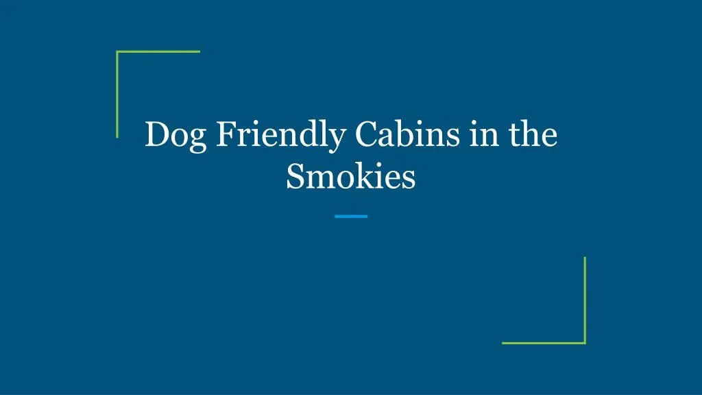 dog friendly cabins in the smokies