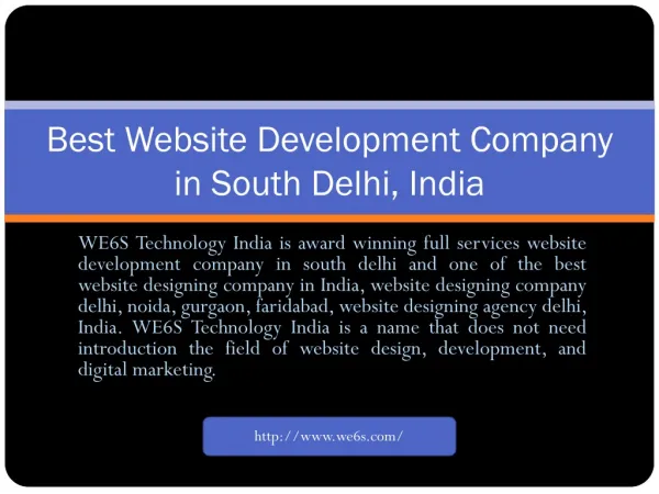 Website Development in South Delhi