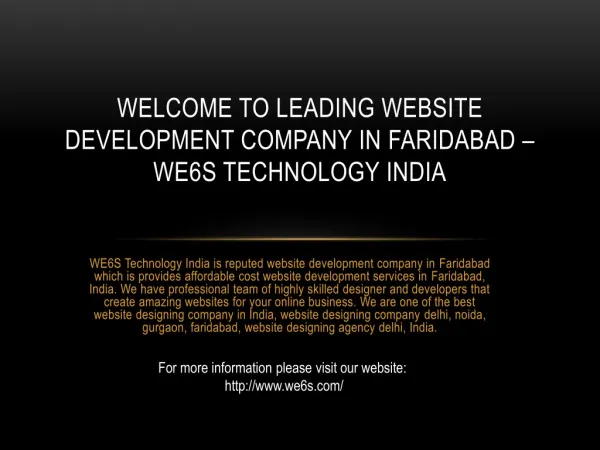 Website Development Company in Faridabad
