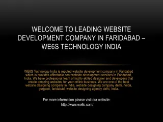 Website Development Company in Faridabad - slide 1