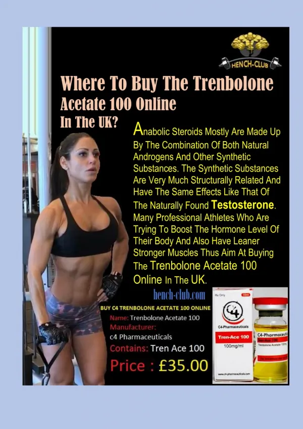 Where To Buy The Trenbolone Acetate 100 Online In The UK?