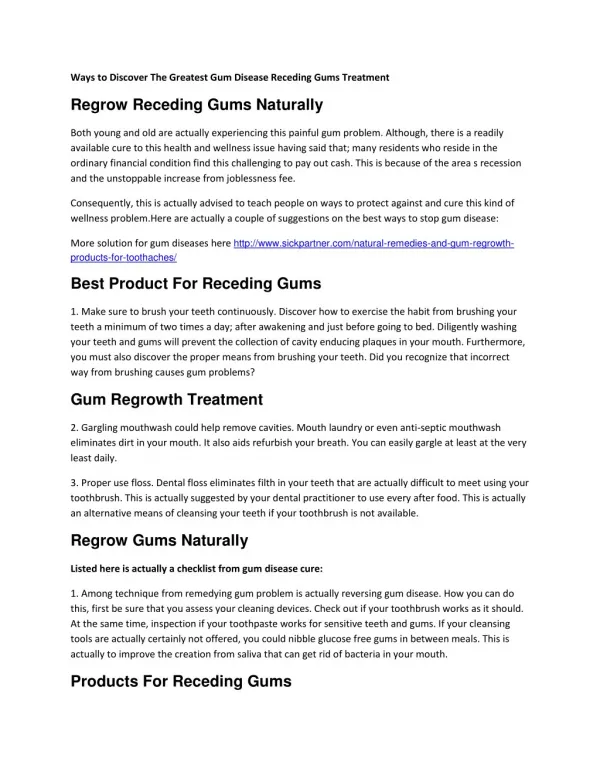 Gum Regrowth Treatment