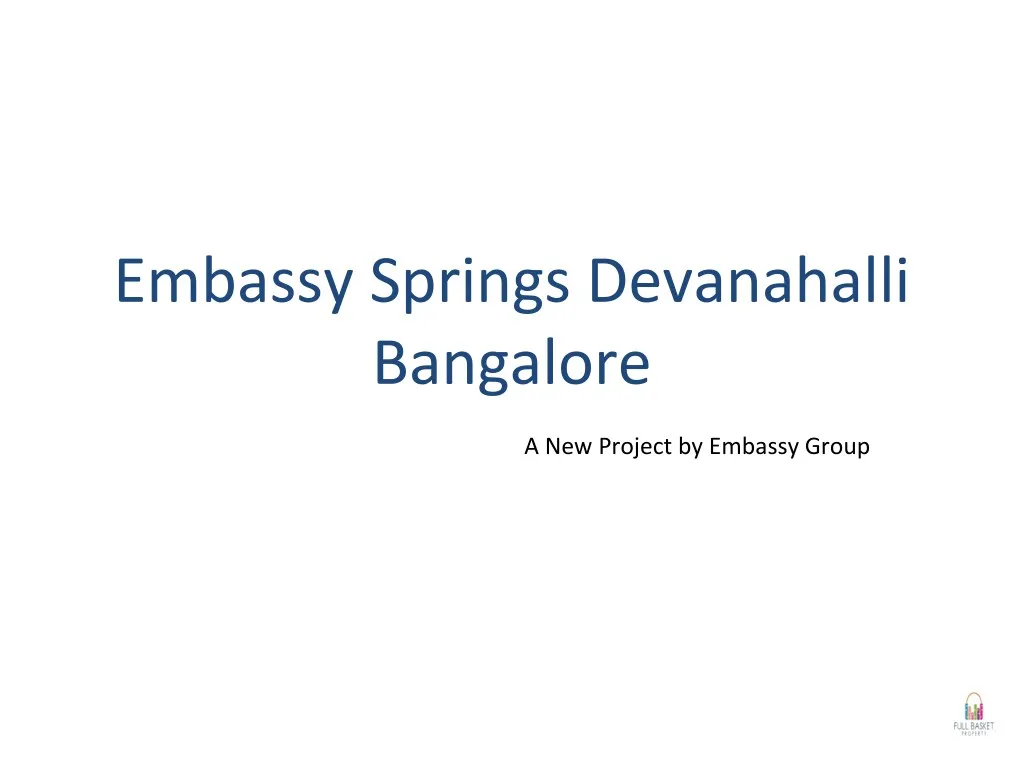 embassy springs devanahalli bangalore