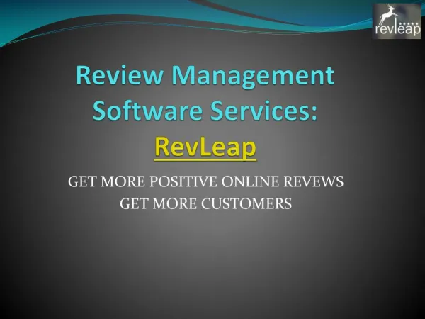 Review Management Software - RevLeap