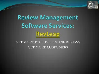 Review Management Software - RevLeap - slide 1
