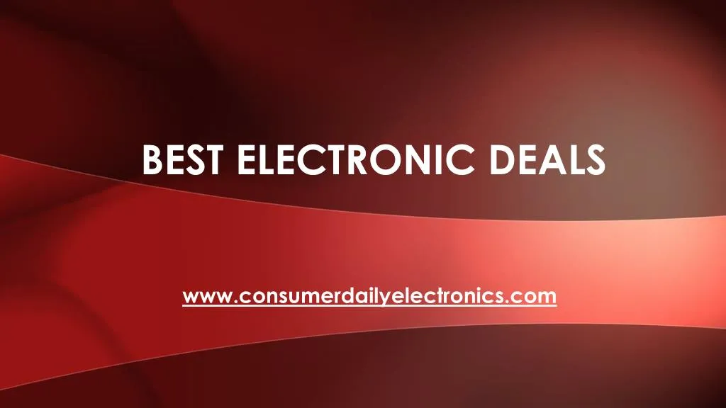 best electronic deals